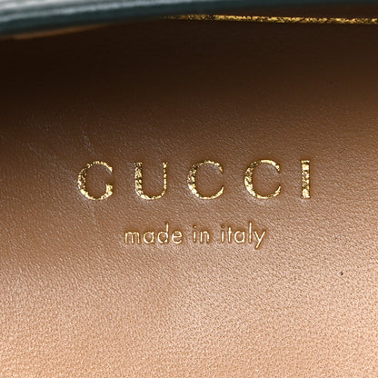 Gucci Calfskin Womens Jordaan Loafers 38 Green 9 of 11