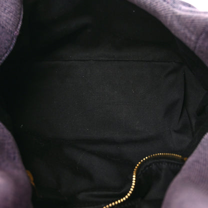 Saint Laurent Denim Quilted Small Loulou Puffer Monogram Chain Satchel Bleached Lilac 6 of 11