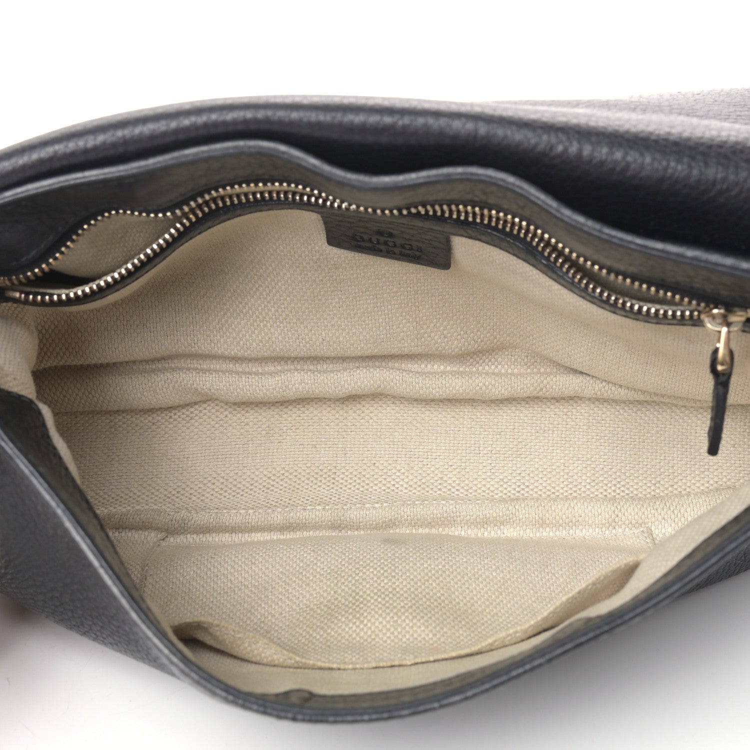 Gucci Pebbled Calfskin Medium Soho Flap Crossbody Black 5 of 15