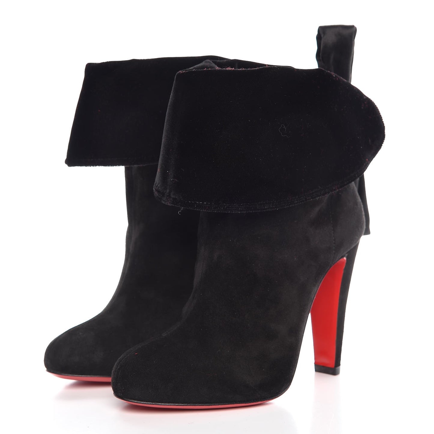 Suede Crepe Satin Velvet Kristofa 100 Booties 35 Black
