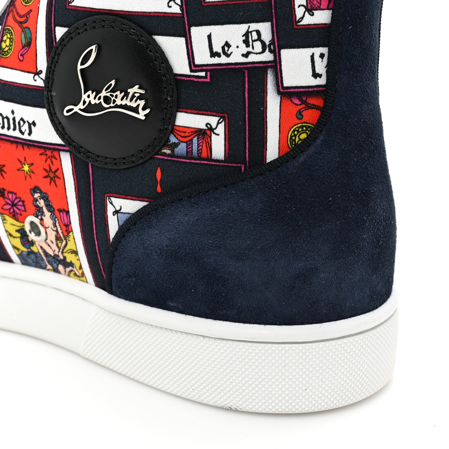 Mens Louis Tarot Print Orlato Flat Sneakers 44 Black Multicolor