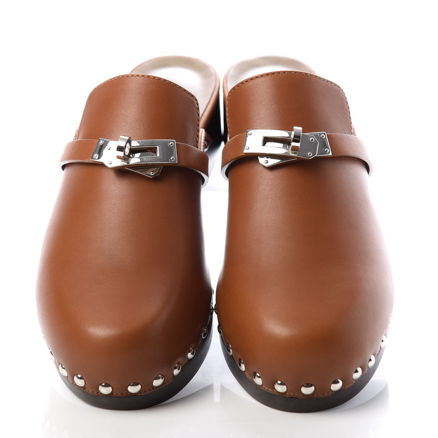 Hermes Heritage Calfskin Carlotta Mules 38 Naturel 5 of 10