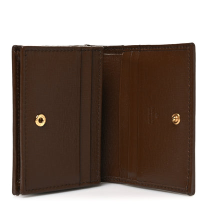 Gucci GG Supreme Monogram Horsebit 1955 Card Case Wallet Beige Ebony Brown Sugar 5 of 8