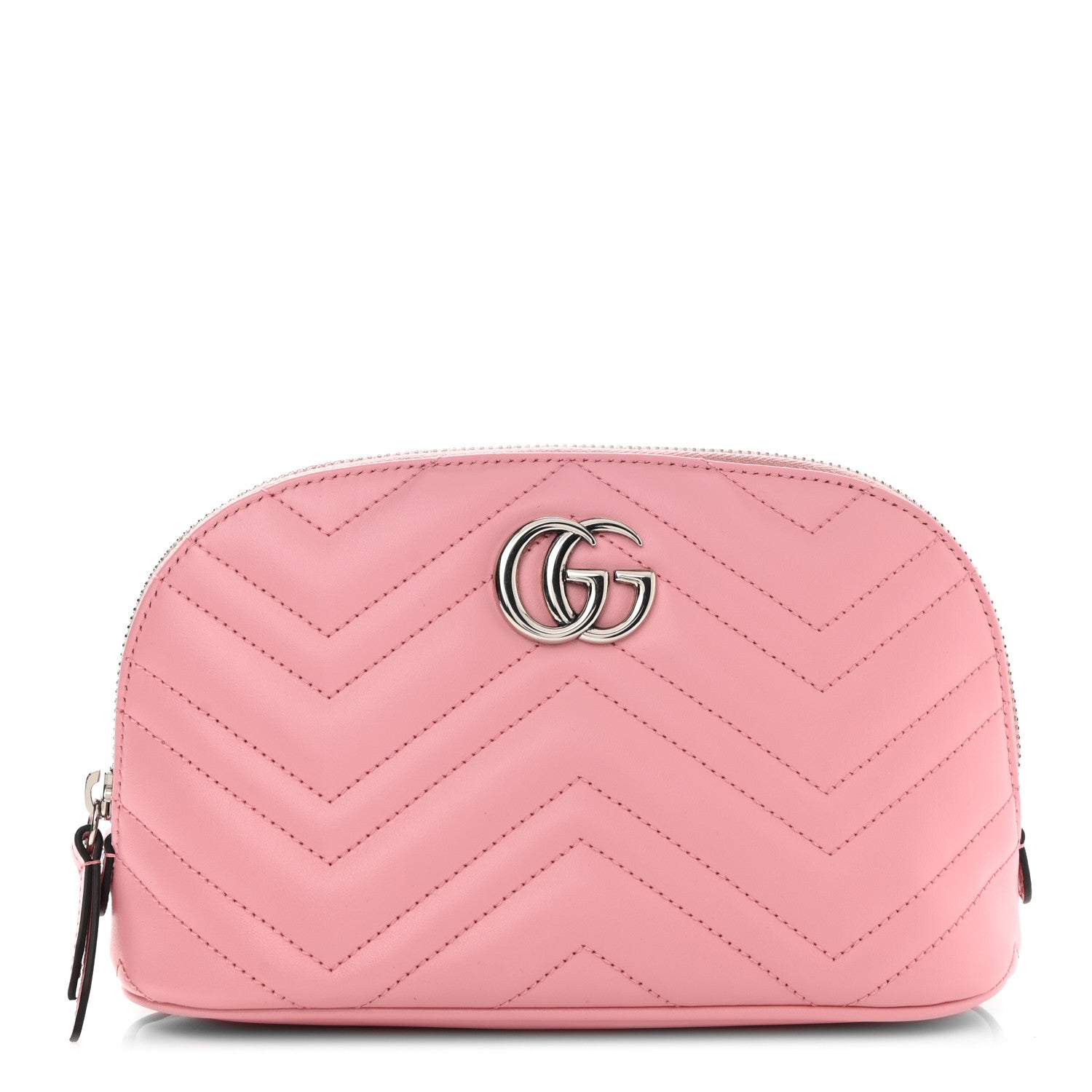 Gucci Calfskin Matelasse Large GG Marmont Pouch Cosmetic Case Wild Rose 1 of 8