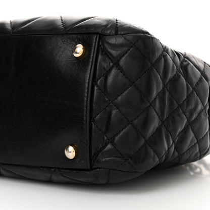 Chanel Glazed Calfskin Quilted Medium Daily Walk Flap Black 10 of 16