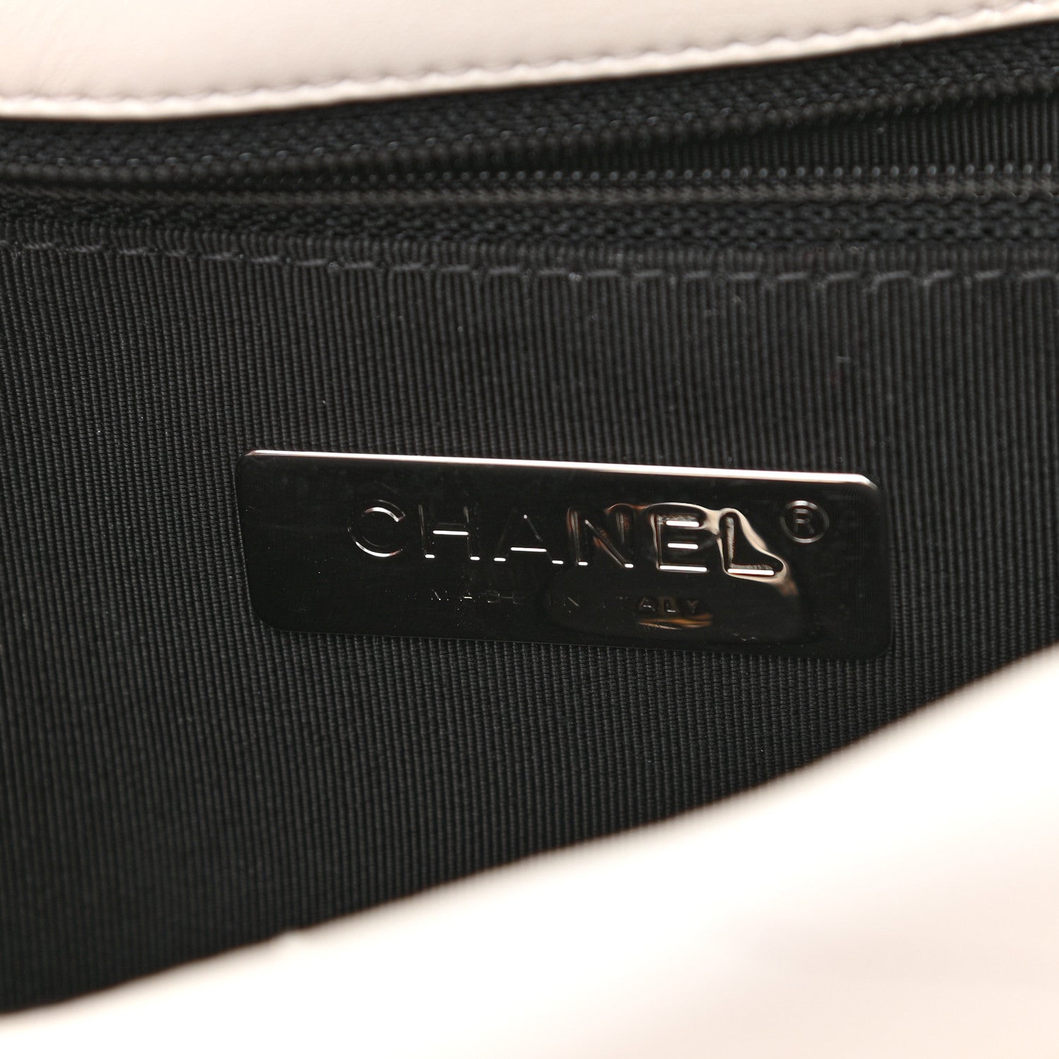 Chanel Glossy Calfskin Quilted Medium Chanel 19 Flap White Black 6 of 11