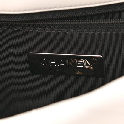 Chanel Glossy Calfskin Quilted Medium Chanel 19 Flap White Black 6 of 11