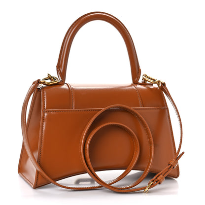 Balenciaga Shiny Box Calfskin Small Hourglass Top Handle Bag Camel 3 of 9