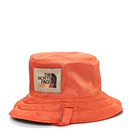 Gucci X NORTH FACE Canvas GG Monogram Reversible Hat S Beige Deep Orange 11 of 13