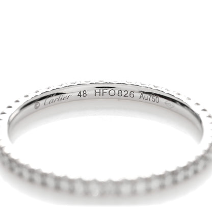 Cartier 18K White Gold Diamond 1.5mm Etincelle de Cartier Wedding Band Ring 48 4.5 3 of 4