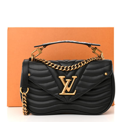 Louis Vuitton Calfskin New Wave Chain MM Black 14 of 14