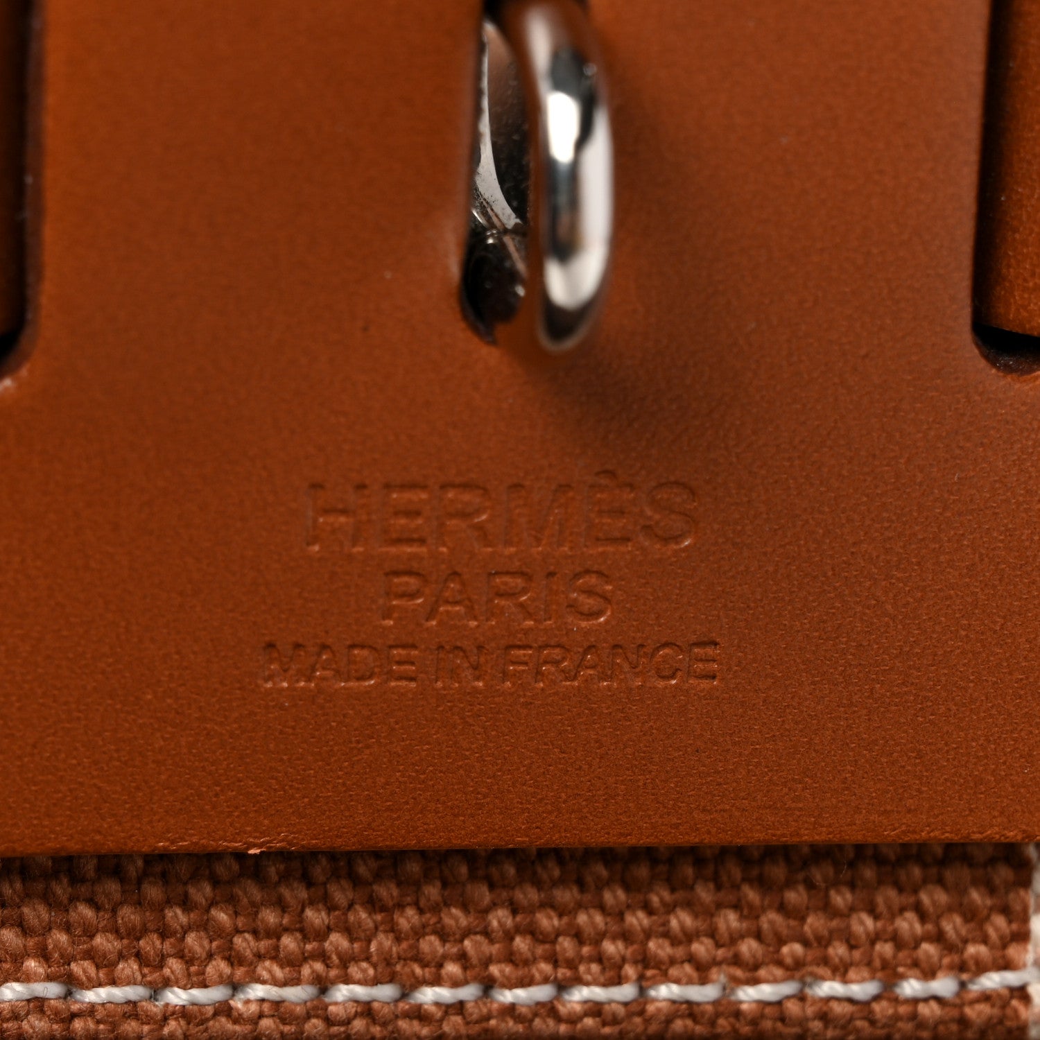 Hermes Vache Hunter Toile H Vibration Herbag Zip Retourne 31 PM Fauve Ecru Beige 7 of 13