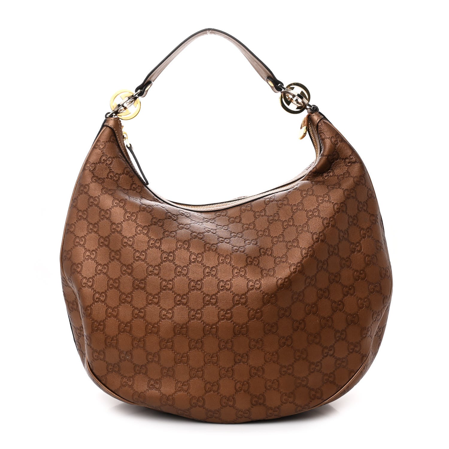 Gucci Metallic Guccissima Large GG Twins Hobo Bronze 1 of 13