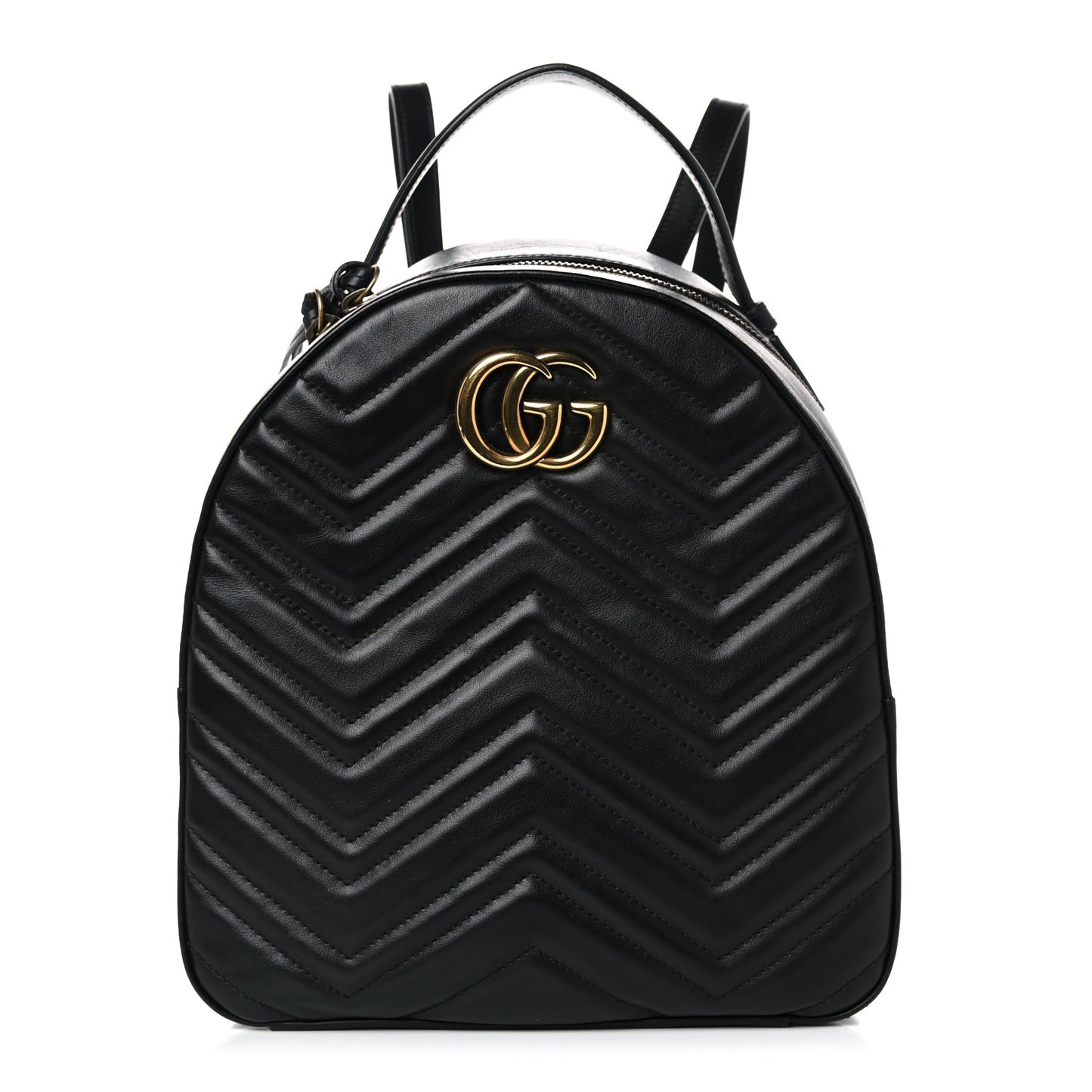 Calfskin Matelasse GG Marmont Backpack Black