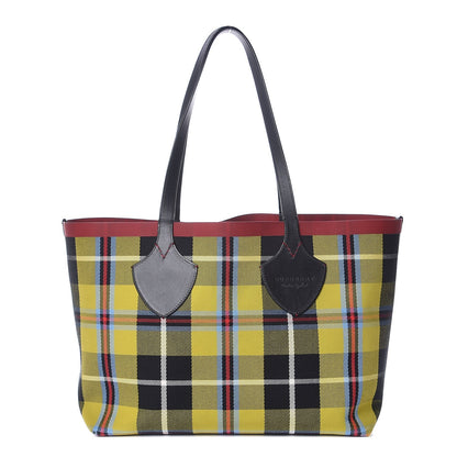 Burberry Vintage Check Medium The Giant Reversible Tote Racing Caramel Flax Yellow 1 of 11