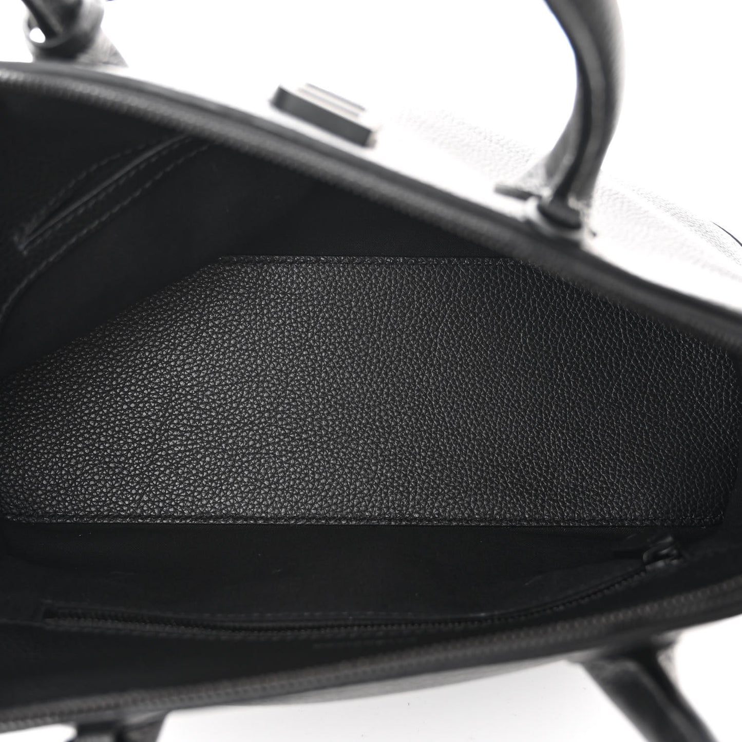 Calfskin LED Logo Projector Top Handle Bag Black