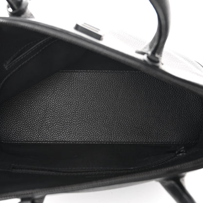 Balenciaga Calfskin LED Logo Projector Top Handle Bag Black 5 of 10