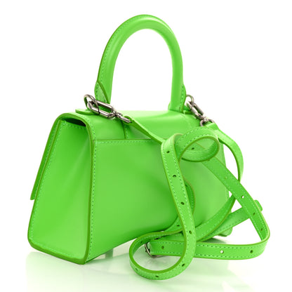 Balenciaga Shiny Box Calfskin Hourglass Top Handle Bag XS Fluo Green 3 of 12