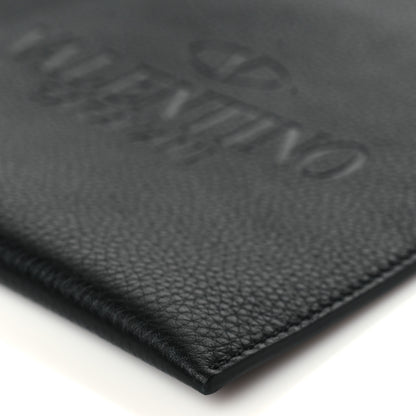 Valentino Garavani Pebbled Calfskin Roman Stud Logo Crossbody Pouch Black 9 of 9