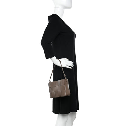 Bottega Veneta Calfskin Maxi Intrecciato Cassette Pouch On Strap Taupe Grey 2 of 9