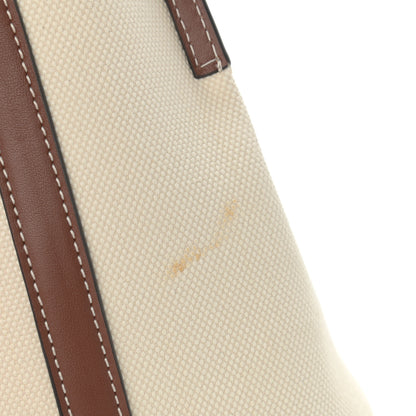 Burberry Canvas Cotton Small Peggy Bucket Bag Natural Gold 12 of 13