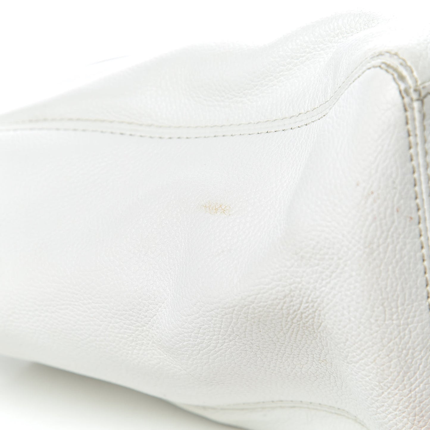 Calfskin Cerf Executive Shopper Tote White