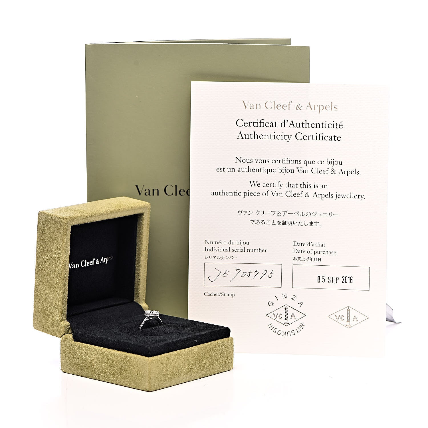 Van Cleef & Arpels 18K White Gold Diamond Sweet Alhambra Ring 50 5.25 7 of 7