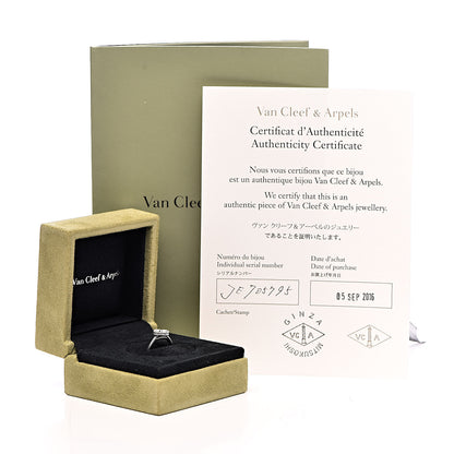 Van Cleef & Arpels 18K White Gold Diamond Sweet Alhambra Ring 50 5.25 7 of 7
