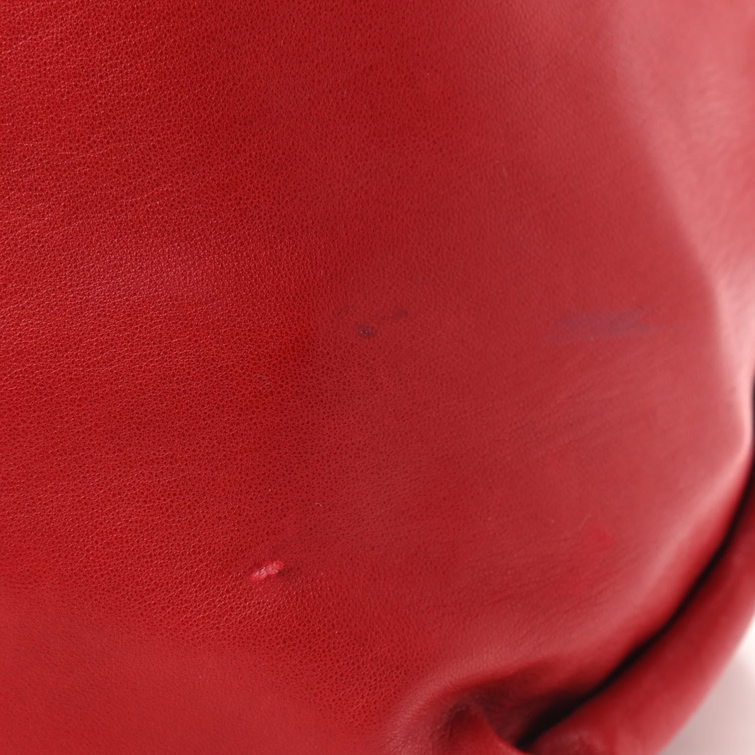 Saint Laurent Lambskin Teddy Drawstring Bag Eros Red 10 of 10