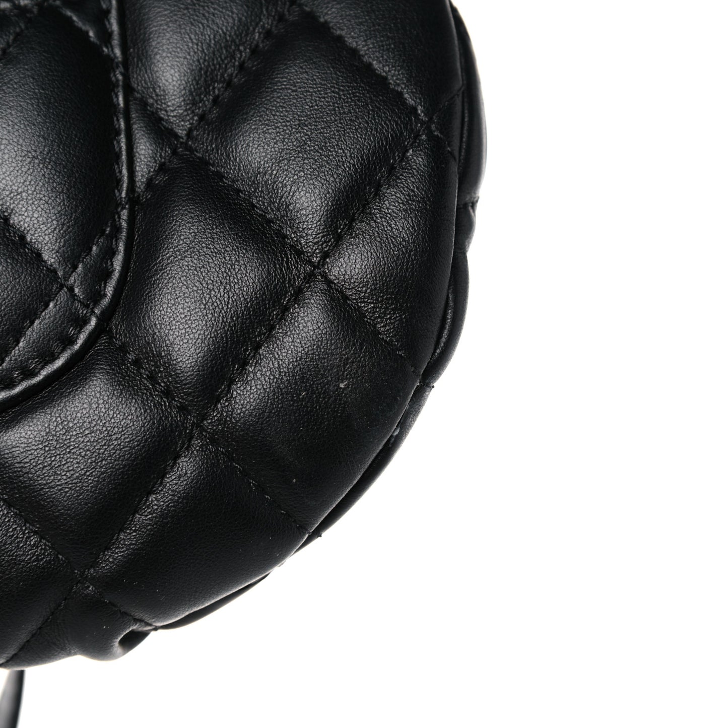 Calfskin Quilted CC Uniform Flap Belt Bag Black