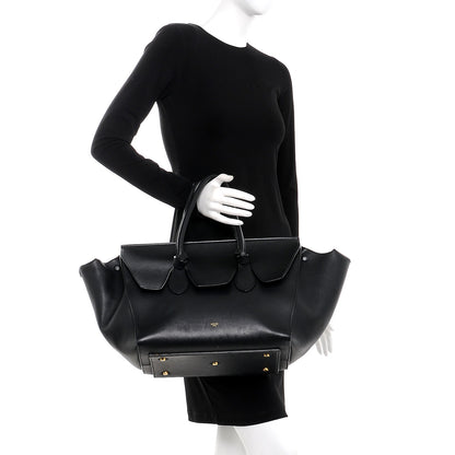 Celine Smooth Calfskin Large Tie Knot Tote Black 2 of 16