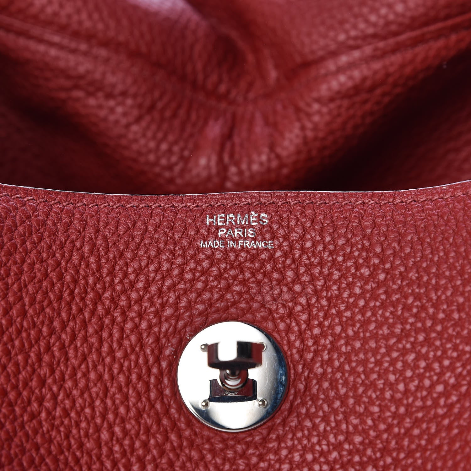 Hermes Taurillon Clemence Lindy 30 Rouge Garance 6 of 14
