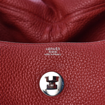 Hermes Taurillon Clemence Lindy 30 Rouge Garance 6 of 14