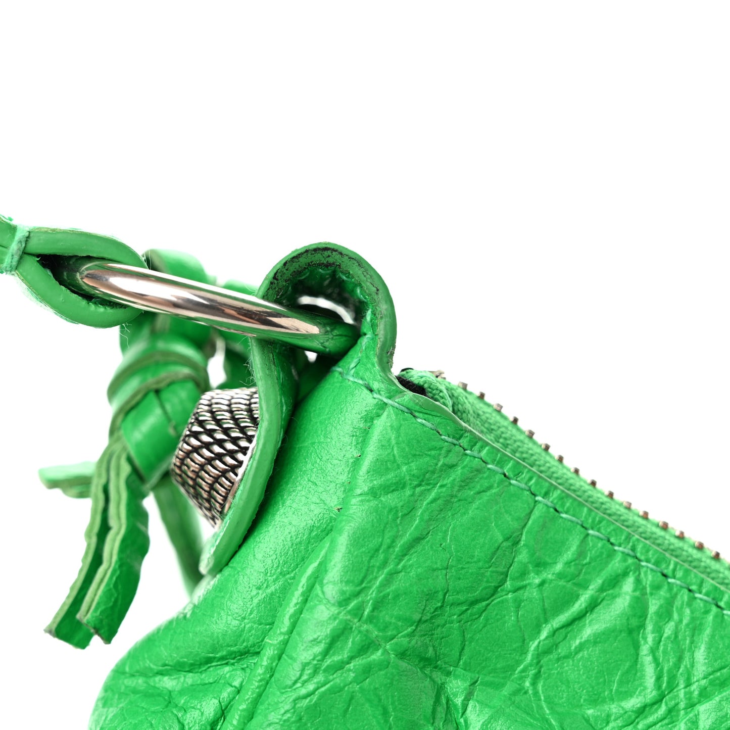 Agneau Arena Le Cagole Shoulder Bag XS Vivid Green
