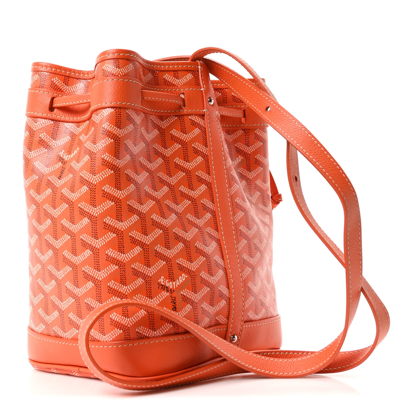 Goyardine Petit Flot Bucket Bag PM Orange