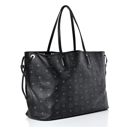 MCM Visetos Large Liz Reversible Shopper Tote Black 4 of 18