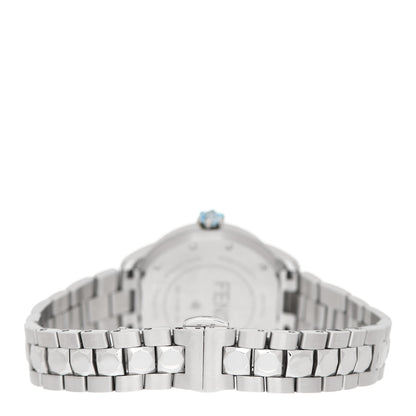 Fendi Stainless Steel Diamond Bezel Mother of Pearl Topaz 34mm Crazy Carats Quartz Watch 5 of 7