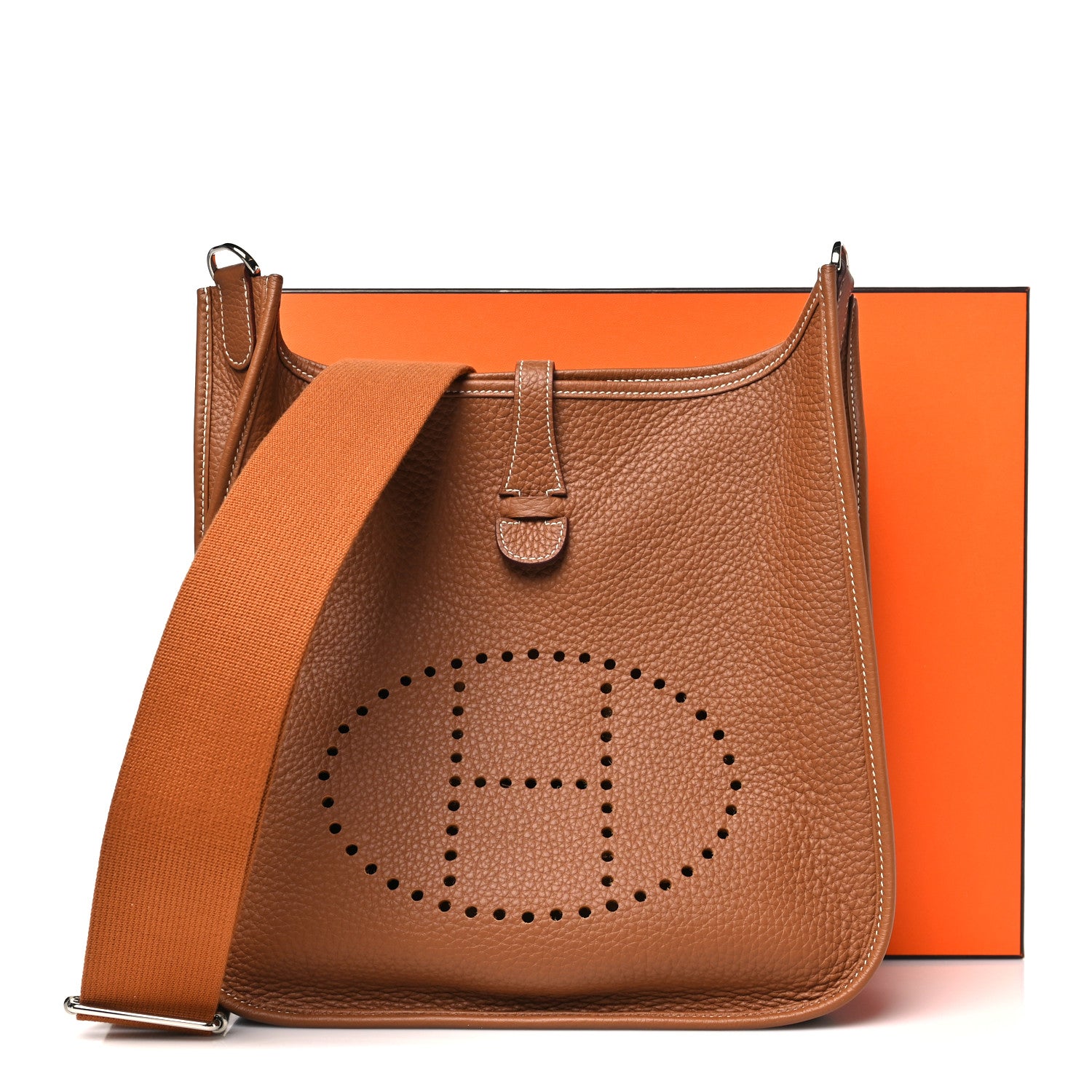 Hermes Taurillon Clemence Evelyne III PM Gold 11 of 11