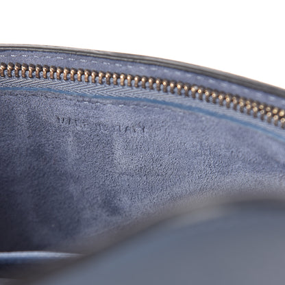 Christian Dior Grained Calfskin Saddle Belt Clutch Denim Blue 11 of 12