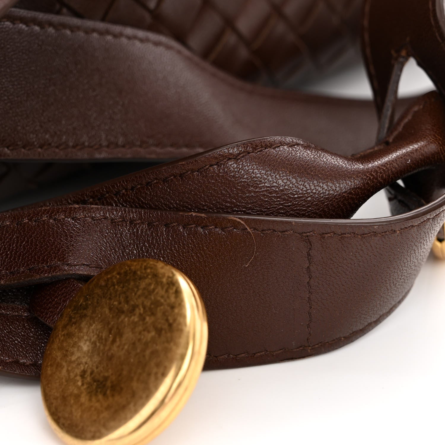 Bottega Veneta Nappa Intrecciato The Fold Crossbody Brown 10 of 10