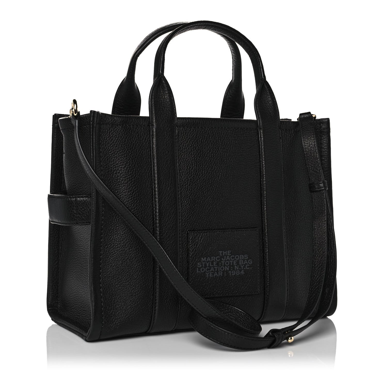 Grained Calfskin Medium The Tote Bag Black