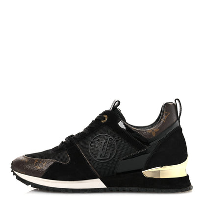 Louis Vuitton Suede Monogram Run Away Sneakers 38.5 Black 1 of 10