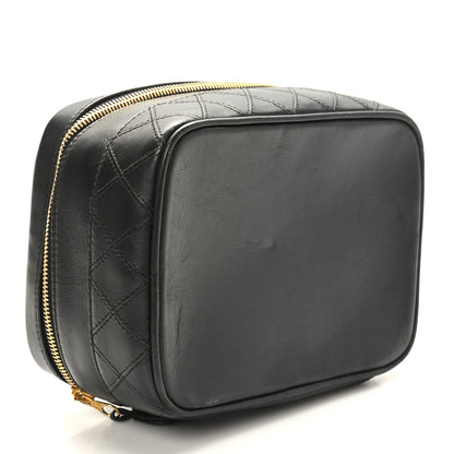 Chanel Lambskin Vanity Cosmetic Case Black 4 of 11