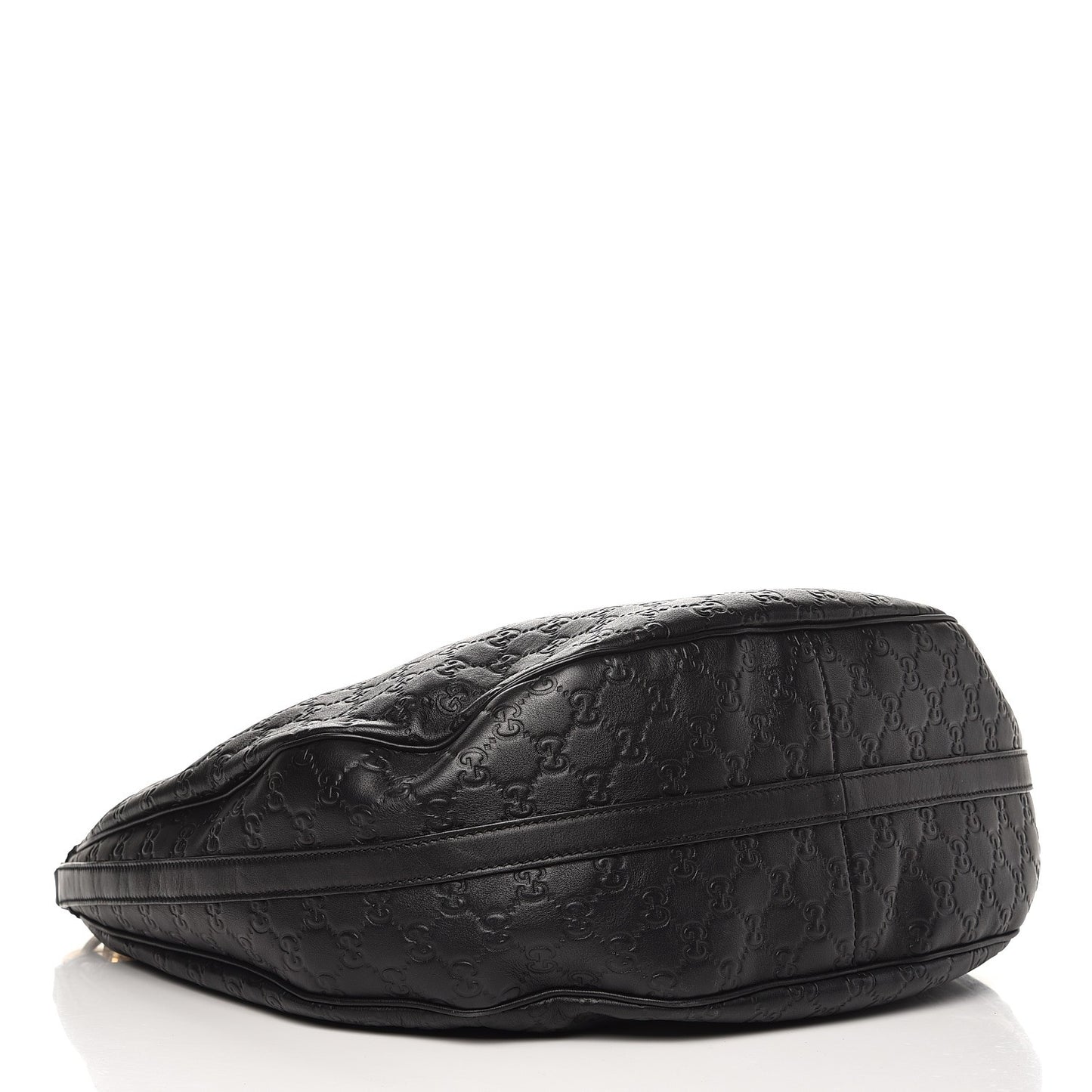 Guccissima Large GG Twins Hobo Black
