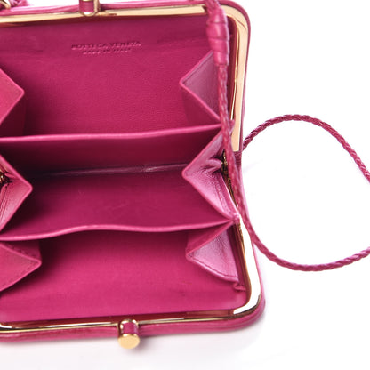 Bottega Veneta Nappa Intrecciato Kisslock Clutch Pink 6 of 12