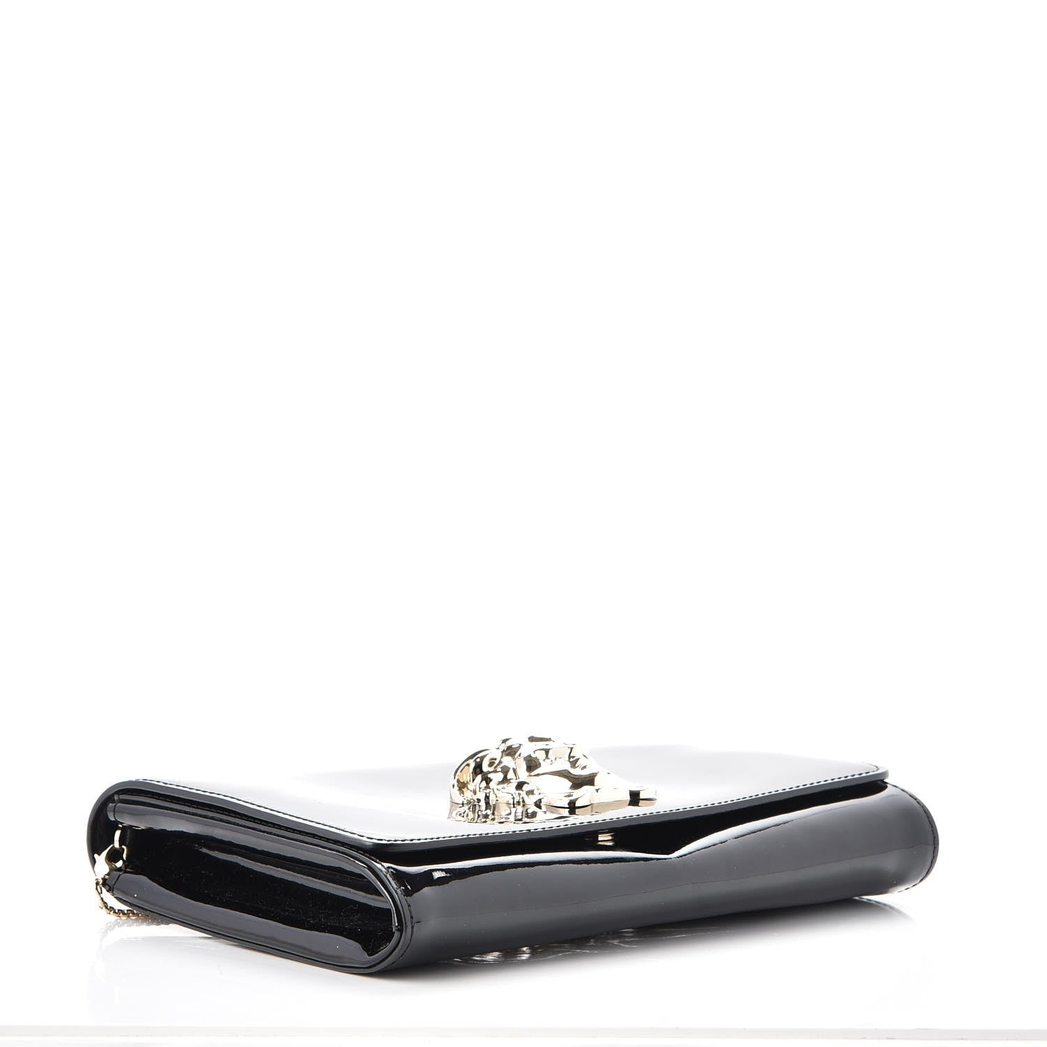 Versace Patent Palazzo Medusa Chain Evening Bag Black 4 of 7