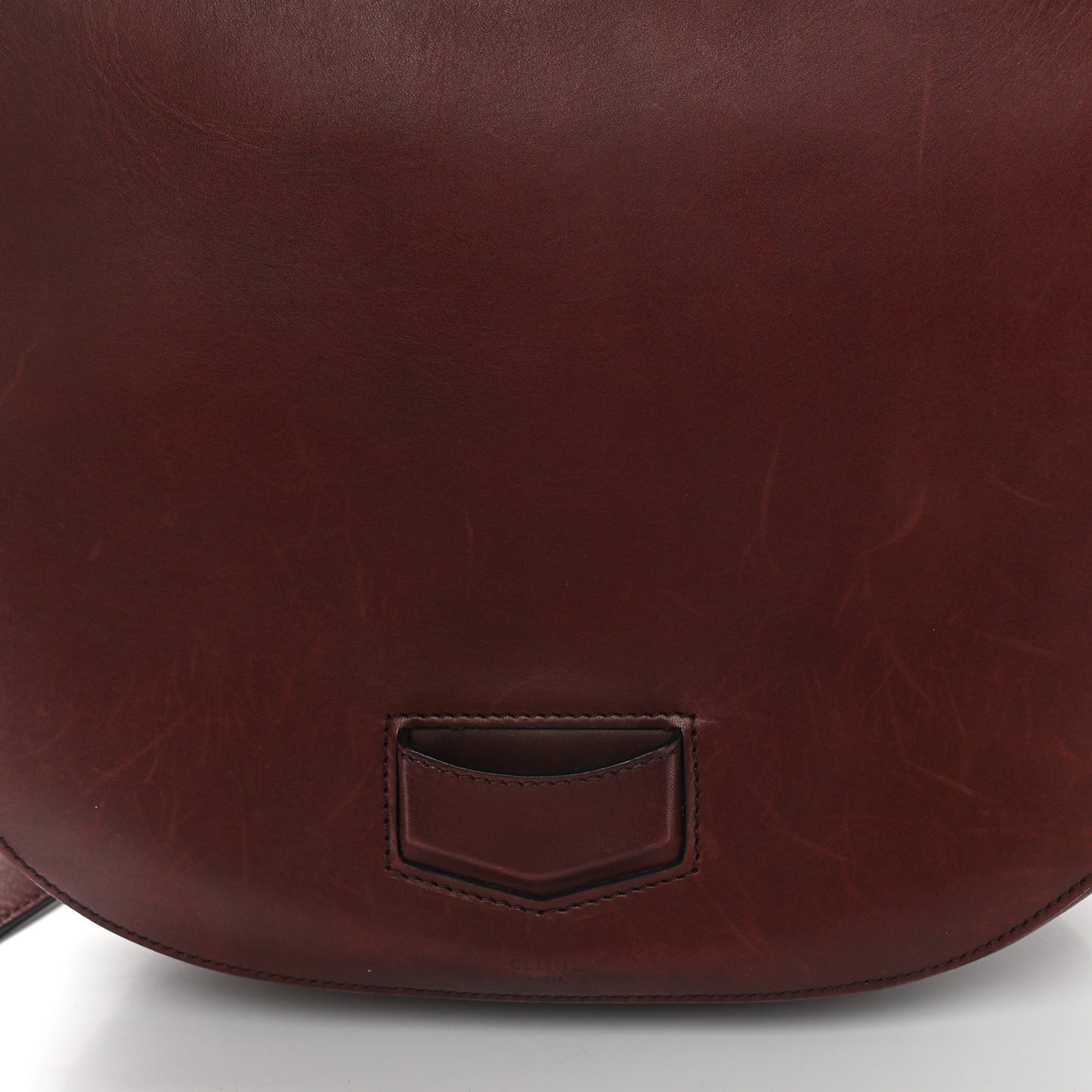 Natural Calfskin Medium Trotteur Burgundy