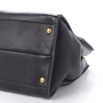 Prada Vitello Daino Tote Black 8 of 15