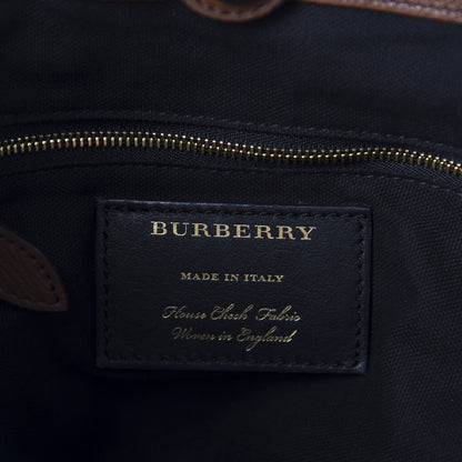 Burberry Grainy Calfskin House Check Small Canterbury Tote Tan 9 of 11