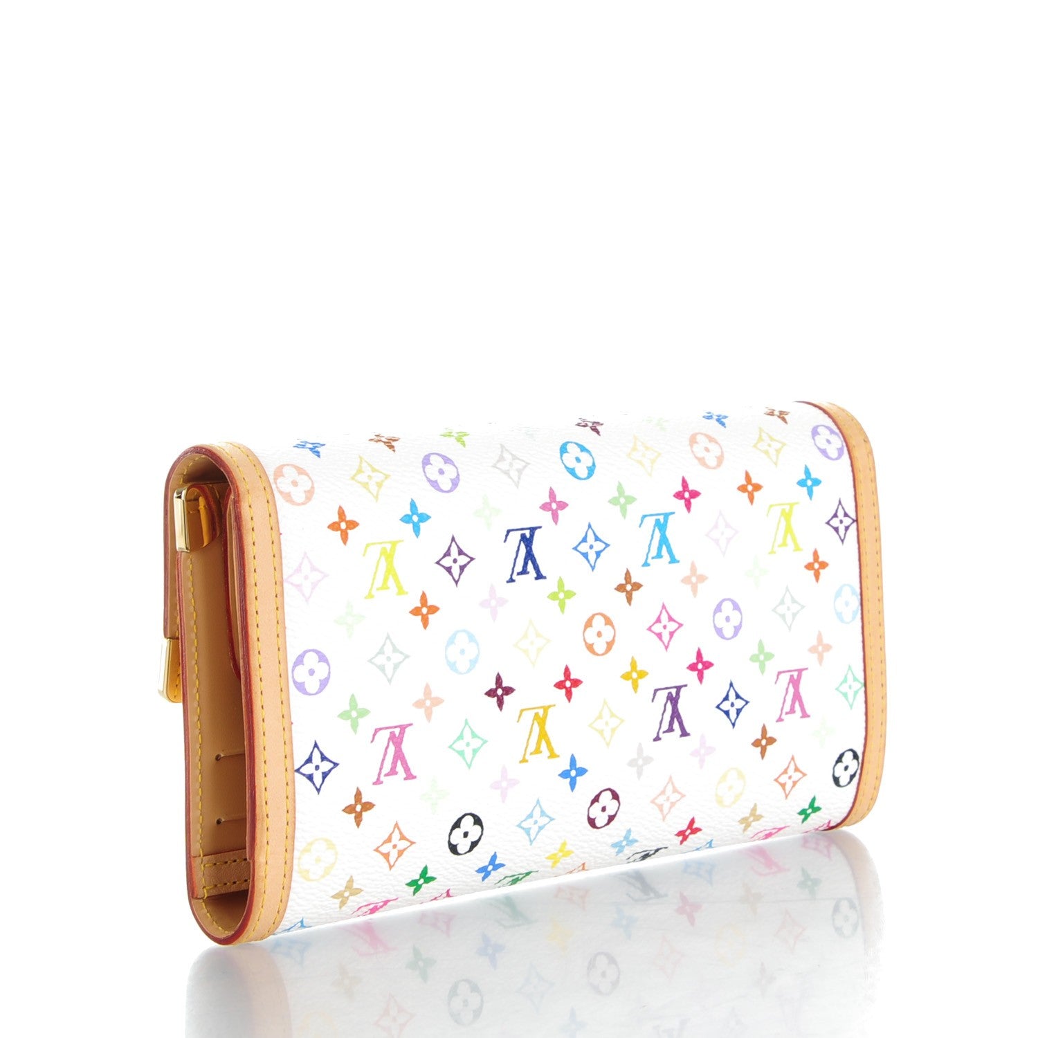 Louis Vuitton Monogram Multicolor Porte Tresor International Wallet White 3 of 7
